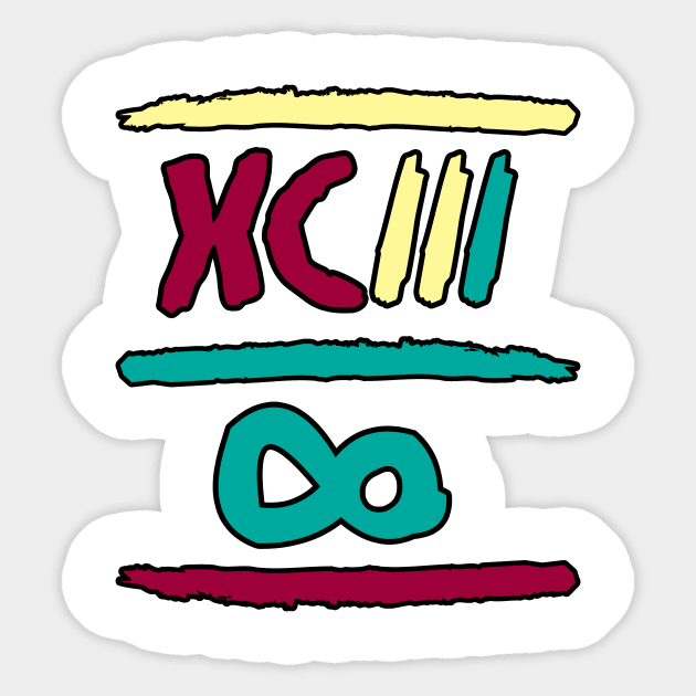 XCIII ∞ Paint Sticker by The Smudge